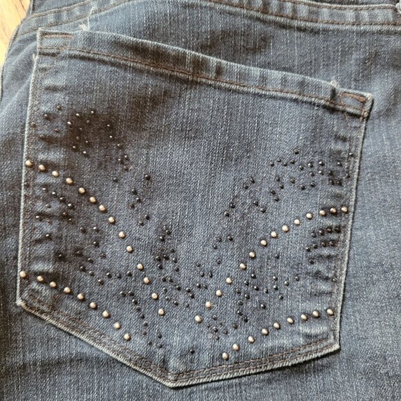 Not Your Daughters Jeans Lift Tuck Technology Size 10 Blue Denim Studded Pocket - Picture 4 of 6